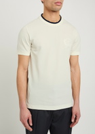 Dolce & Gabbana Logo-embroidered Piqué Cotton T-shirt White