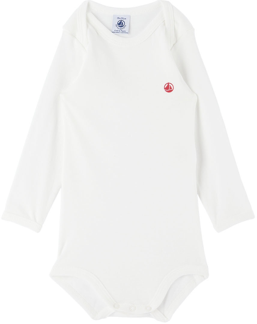 Petit Bateau Baby Three-Pack Navy & White Assorted Bodysuits