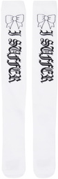 Ashley Williams White Suffer Bow Socks