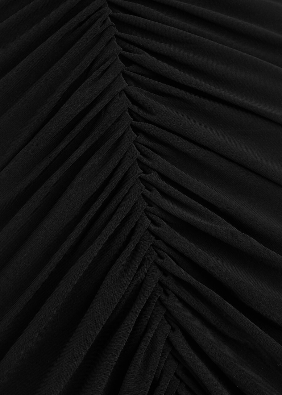 Norma Kamali Strapless Ruched Stretch-jersey Dress Black