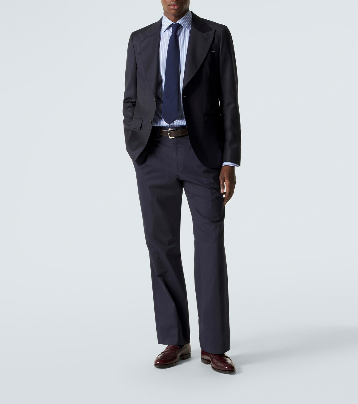 Canali Striped cotton poplin shirt