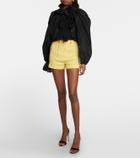 Patou High-rise tweed shorts
