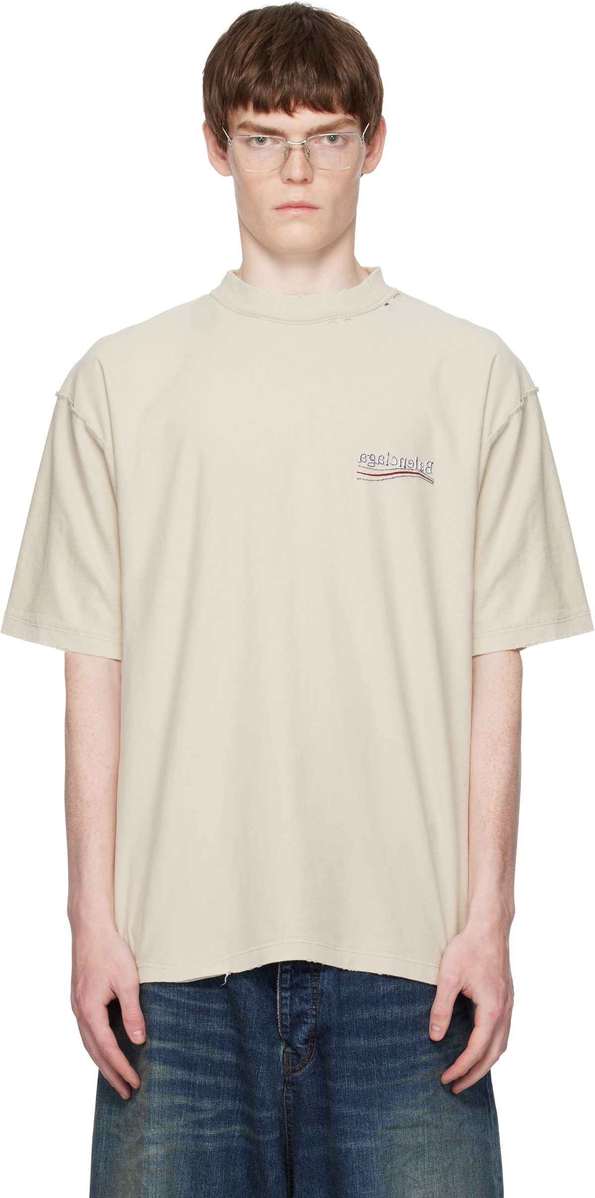 BALENCIAGA Boxing Vintage Cotton T-shirt Balenciaga