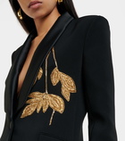 Elie Saab Embellished cady tuxedo jacket