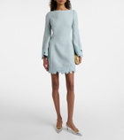 Oscar de la Renta Cotton and wool-blend tweed minidress