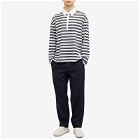 Thom Browne Men's Striped Rugby Fit Polo Shirt in Navy