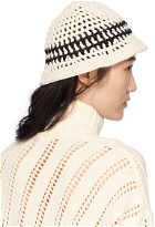 Kijun Off-White Crochet Bucket Hat
