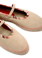 Missoni Lola Suede Espadrille Flats Beige