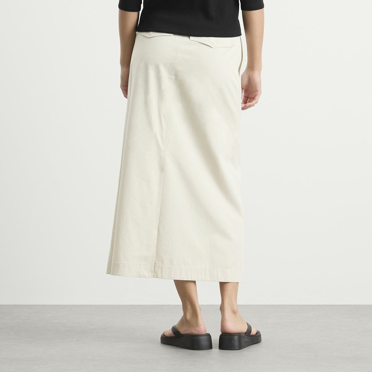 DUNST Women's Maxi Skirt in Ivory