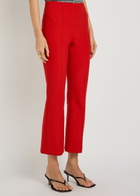 Vince Pintuck Cropped Woven Trousers Red