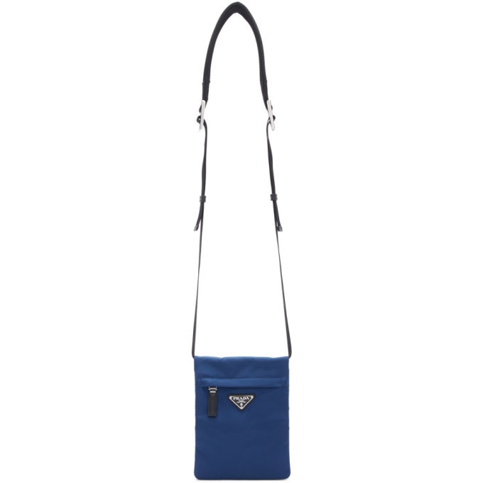 Photo: Prada Blue Nylon Fold-Over Messenger Bag