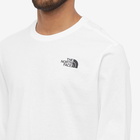 The North Face Men's Long Sleeve Red Box T-Shirt in TNF White/TNF Black