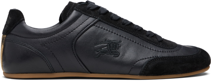 Photo: Burberry Black Leather Knight Runner Sneakers