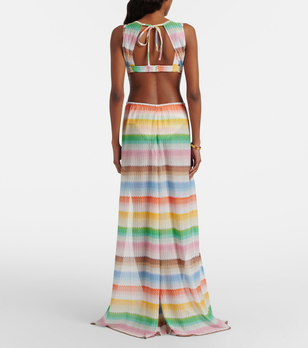 Missoni Zigzag open-back lamé jumpsuit