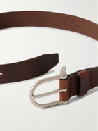 Bleu de Chauffe - 3.5cm Manille Leather Belt - Brown