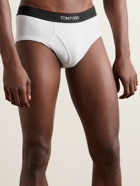 TOM FORD - Stretch-Cotton and Modal-Blend Briefs - White