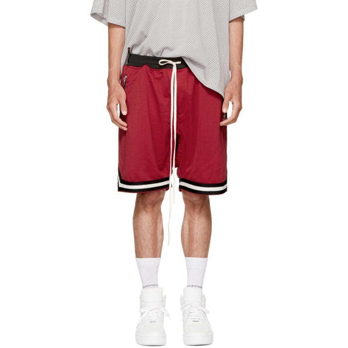 Photo: Fear of God Red Mesh Drop Crotch Shorts