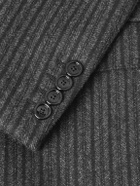 CELINE - Chesterfield Striped Wool Coat - Gray