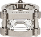 Balenciaga Silver & White Gear Ring