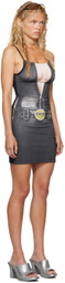 I'm Sorry by Petra Collins SSENSE Exclusive Black Mimi Wade Edition Trompe L'Oeil Minidress