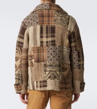 RRL Patchwork wool, linen, and silk cardigan