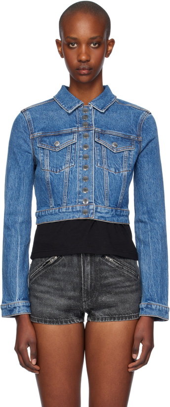 Photo: Alexander Wang Blue Cropped Trucker Denim Jacket