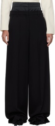 Erdem Black Wide Leg Trousers