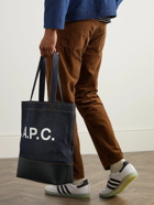 A.P.C. - Axel Logo-Print Denim and Leather Tote Bag