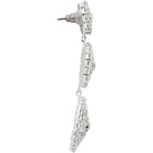 Magda Butrym Silver Asymmetrical Crystal Earrings