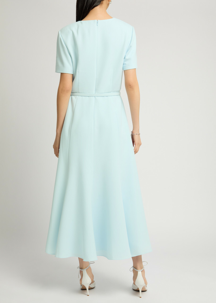 blue roland mouret dress A-Line Off Shoulder Sequin Beads Blue Long Prom Dress, Blue Long Eveni –  dresstby