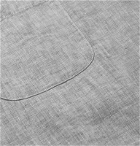 Sunspel - Checked Linen-Canvas Shirt - Gray