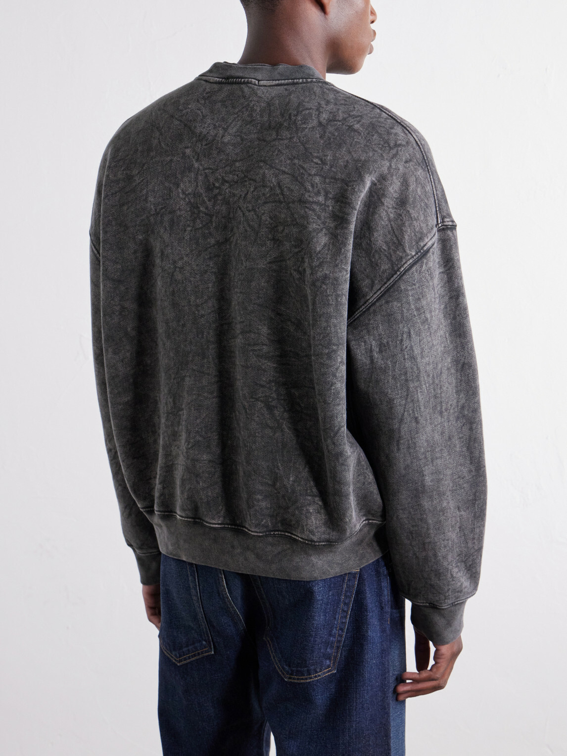 AGOLDE - Lambert Cotton-Jersey Sweatshirt - Gray