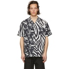 Double Rainbouu Black and White Dive Bar Hawaiian Shirt