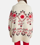 Moncler Grenoble Embroidered wool-blend cardigan