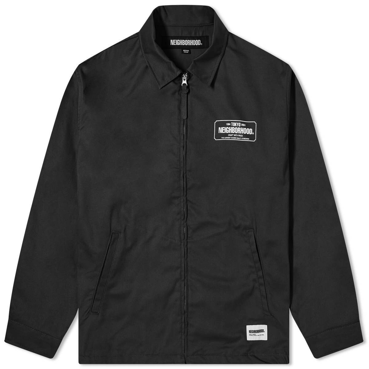 Neighborhood Men's Logo Baseball Jacket in Black Neighborhood