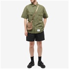 WTAPS Men's 2 2 Pocket Short Sleeve Ripstop Shirt in Olive Drab