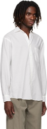 YOKE White Cotton Silk Lawn Loosed Shirt
