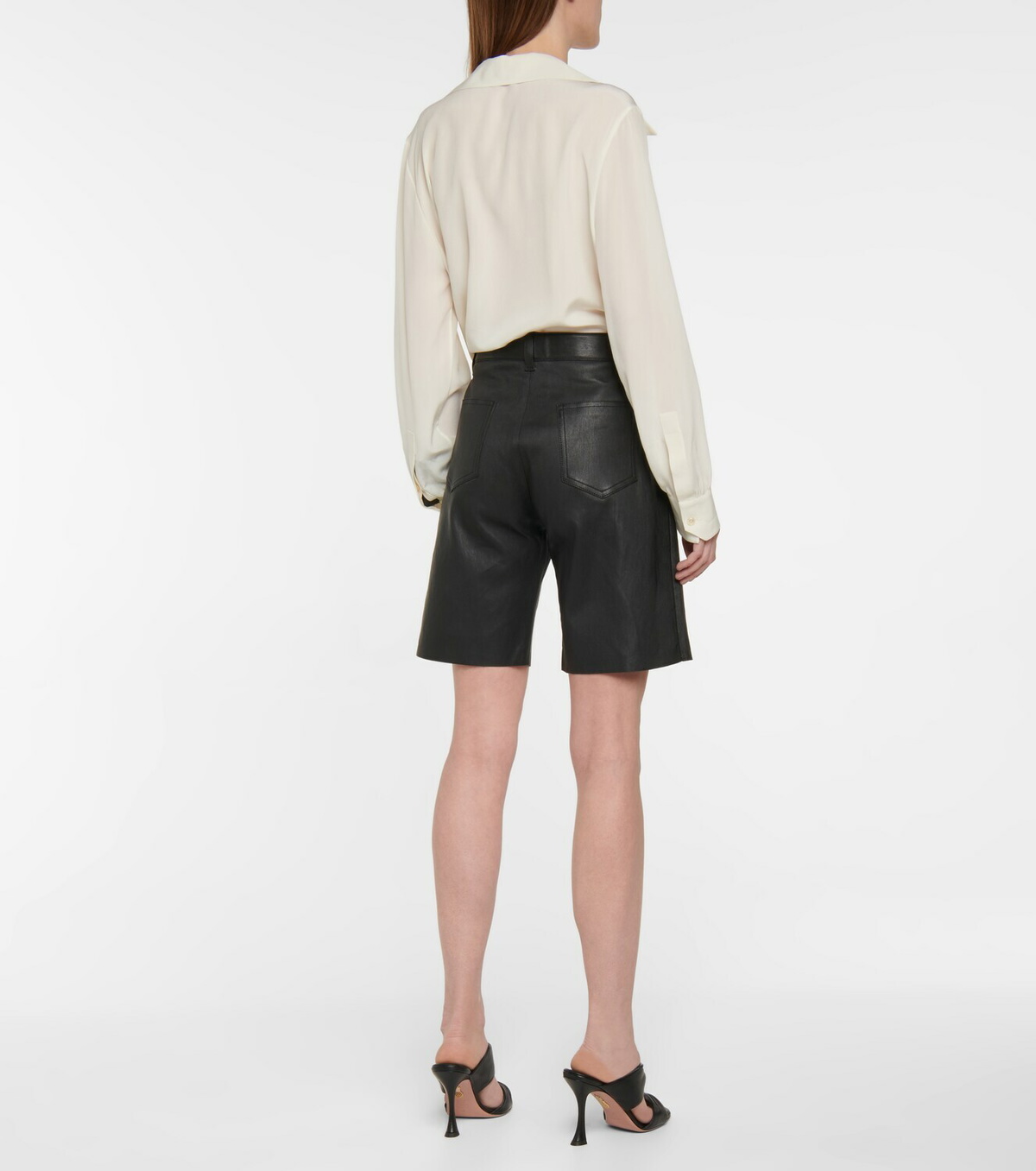 Stouls Sofiane leather Bermuda shorts