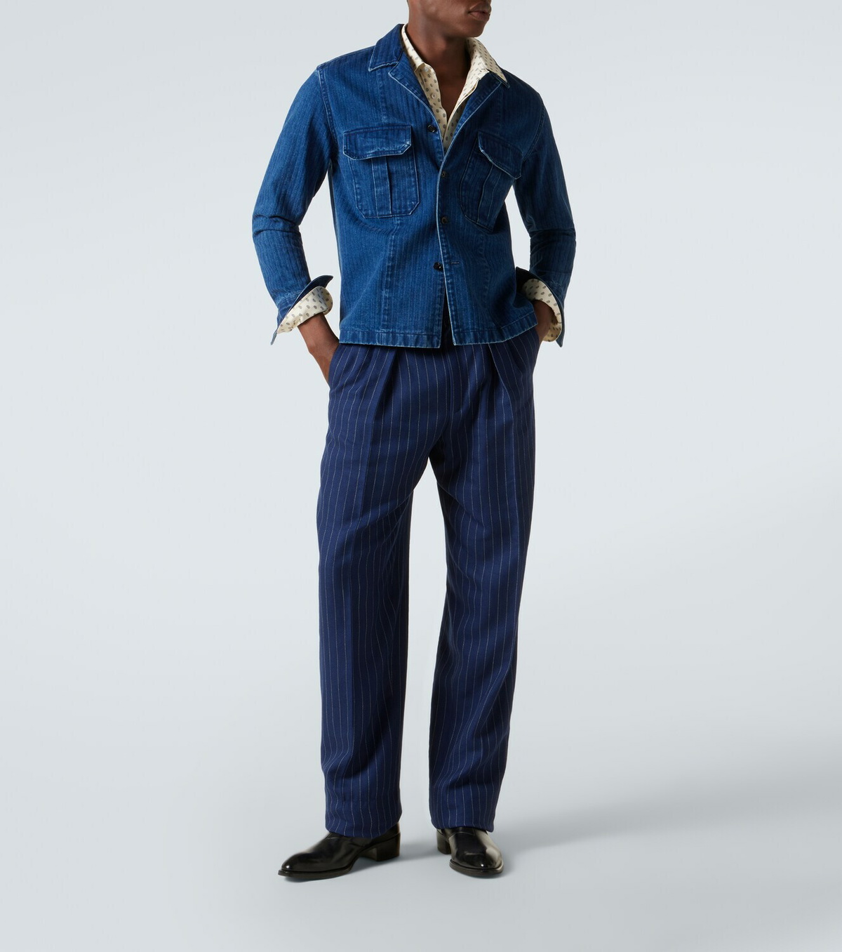 Tom Ford Striped denim overshirt