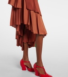 Loewe Pleated asymmetric midi dress