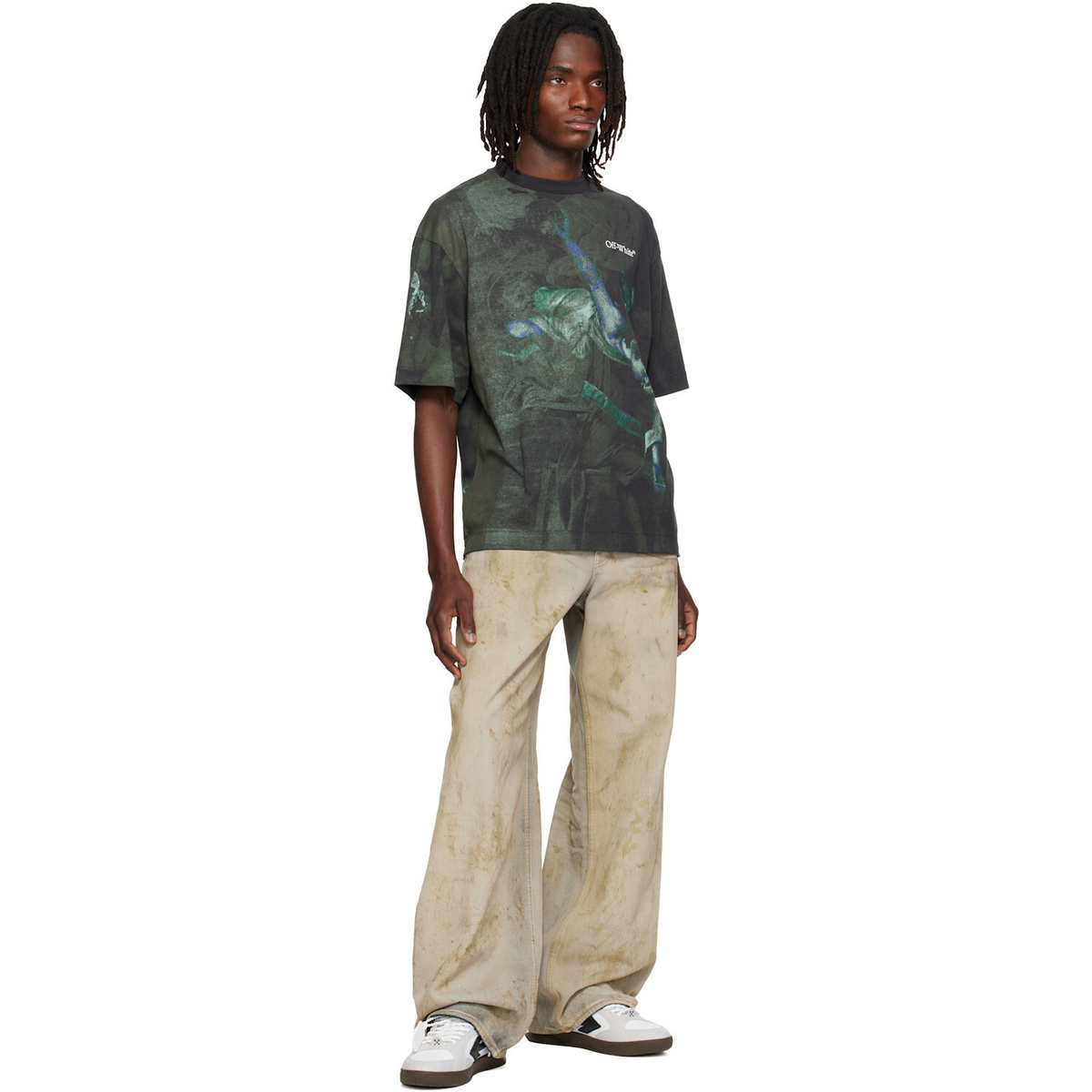 Off-White Black Dark Painting Skate S/S T-shirt