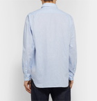 Mr P. - Striped Linen and Cotton-Blend Shirt - Blue