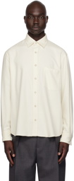 ZEGNA Off-White Press-Stud Shirt