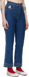 Bode Blue Embroidered 'Knolly Brook' Jeans