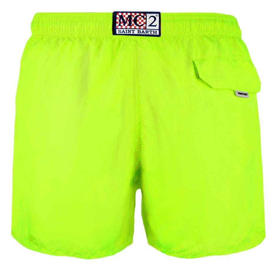 MC2 Saint Barth Man Fluo Yellow Swim Shorts | Pantone® Special Edition ...