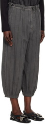 Y's Gray Ko-Elastic Hem Trousers