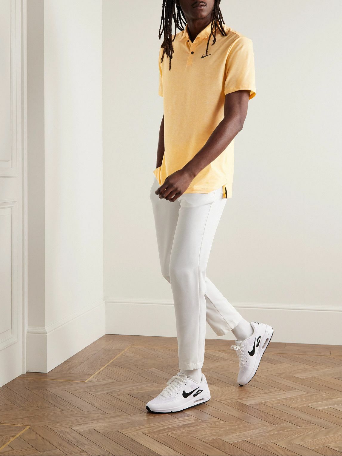 nike yellow golf polo shirt