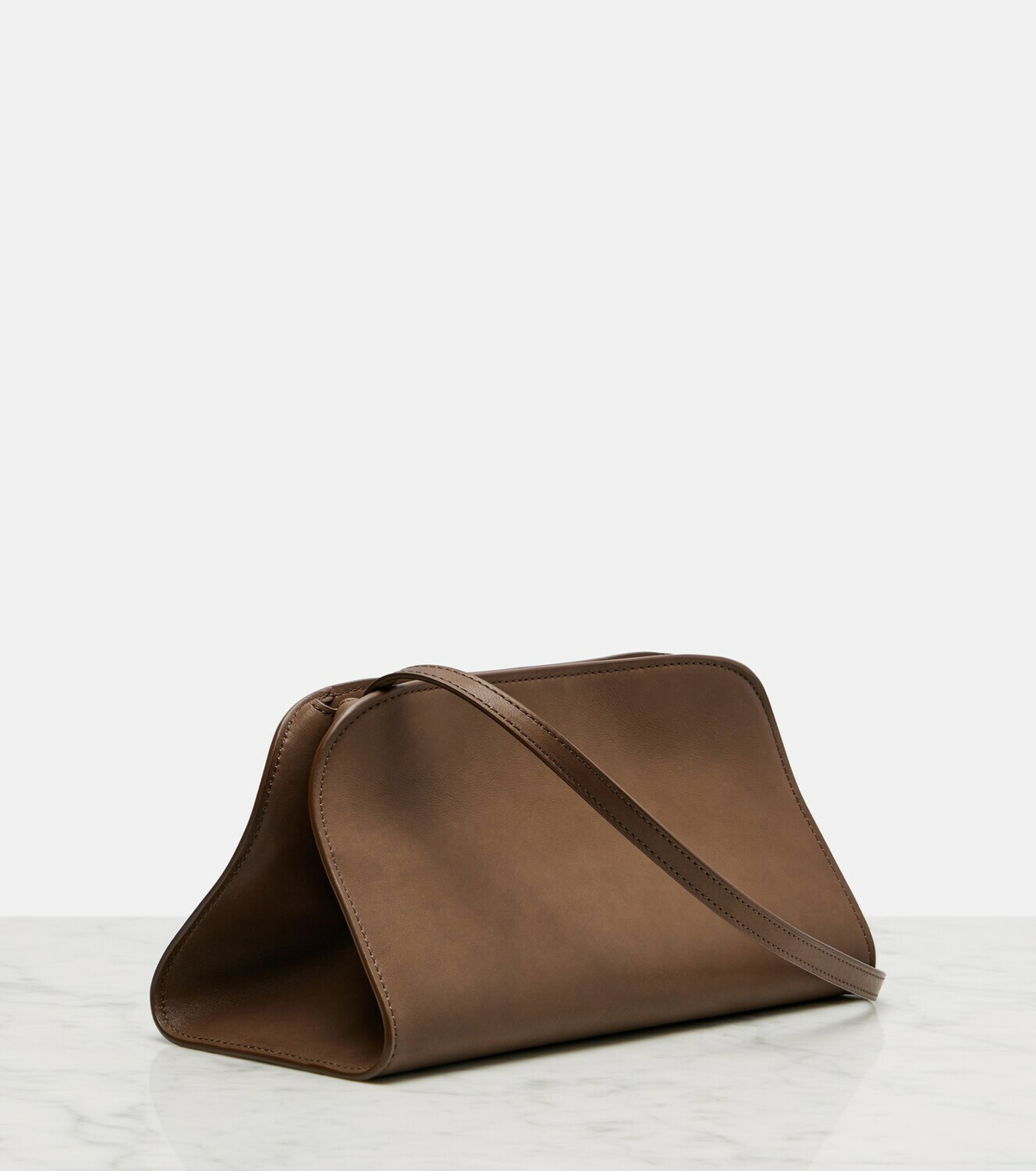 The Row Peggy Small leather clutch