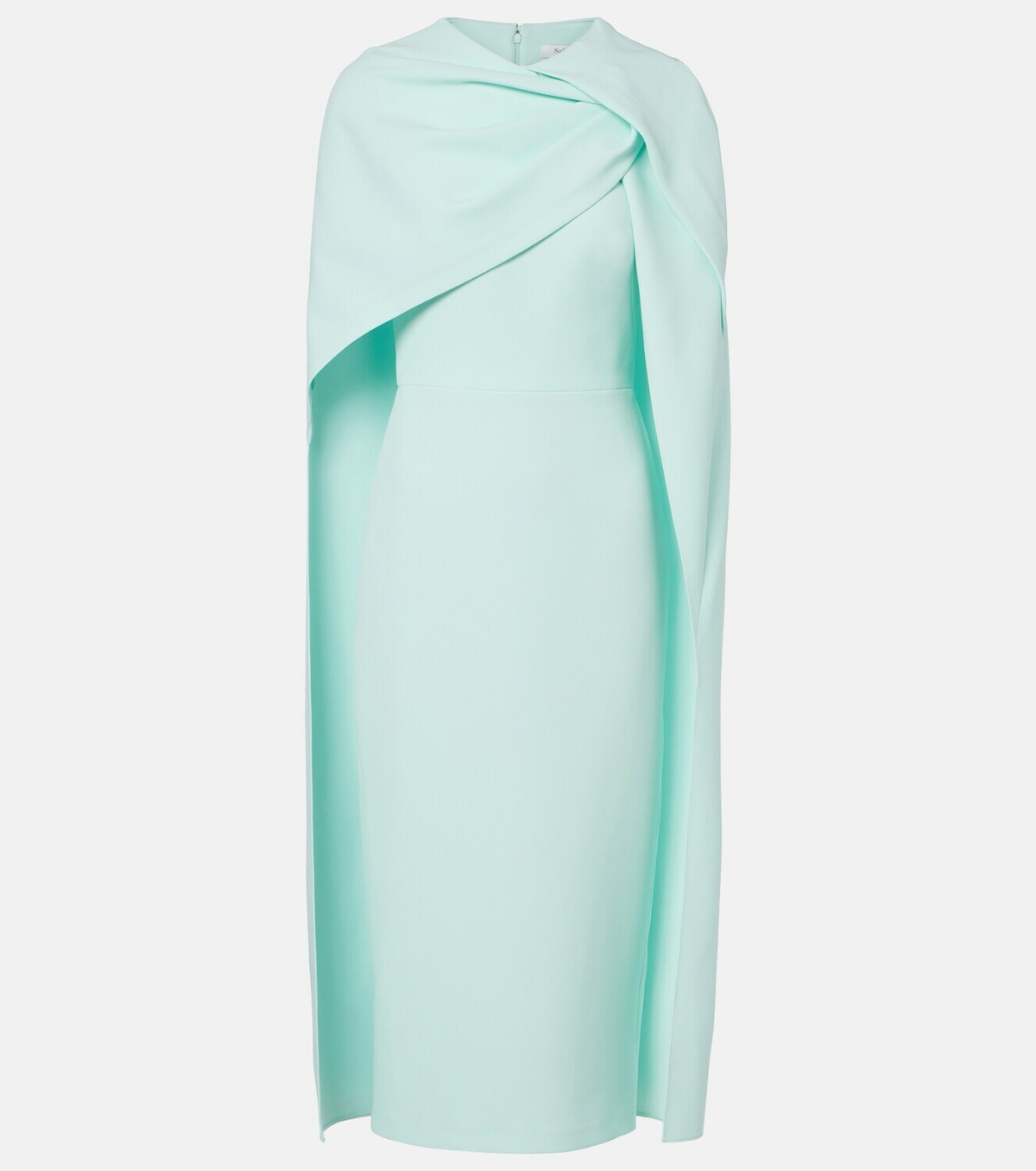Safiyaa Oria caped crêpe midi dress