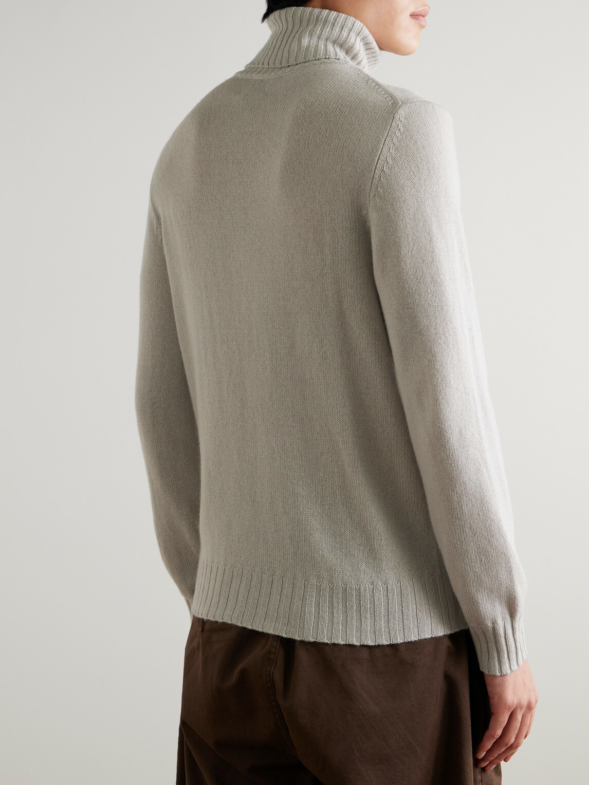 Allude - Virgin Wool and Cashmere-Blend Rollneck Sweater - Neutrals